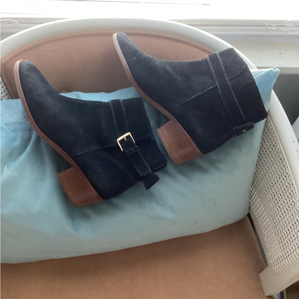 Kate Spade Black Suede Ankle Booties